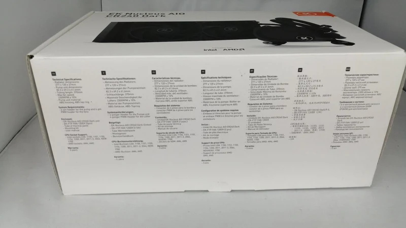 Refroidisseur de processeur à eau EKWB EK-NUCLEUS AIO CR240 DARK