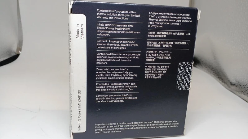 Processeur Intel Core i3-8100 LGA1151