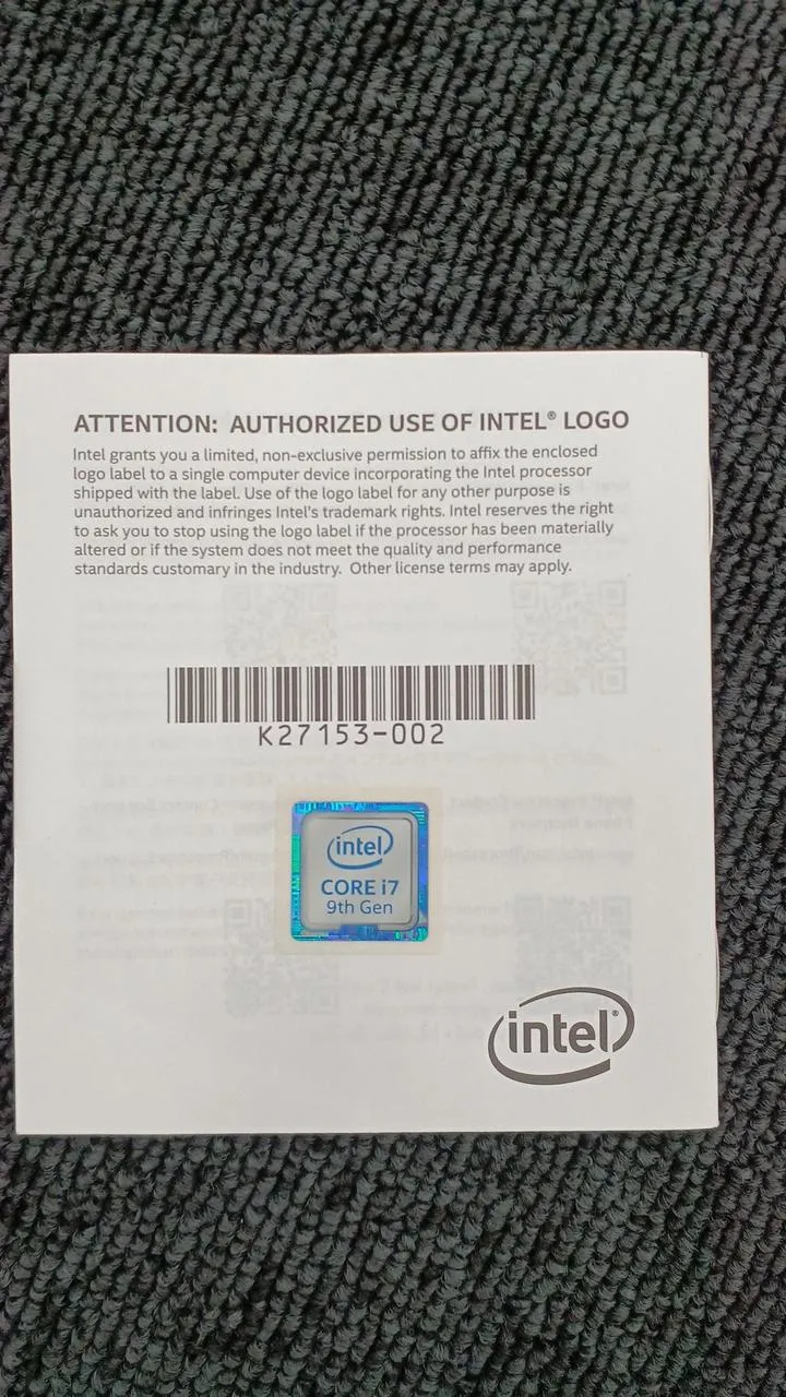 Processeur Intel i7-9700K