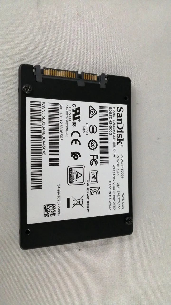 SSD SANDISK 2.5 pouces 500 Go SDSSDH3-500 Go