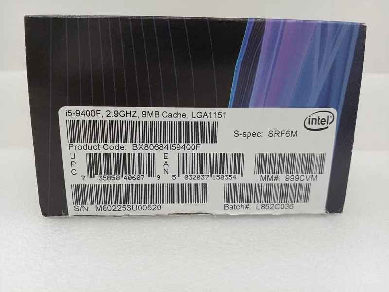 INTEL 9th Generation Core i5 CORE i5-9400F