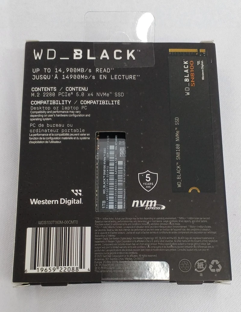 WESTERN DIGITAL SSD M.2 WDS100T1XOM