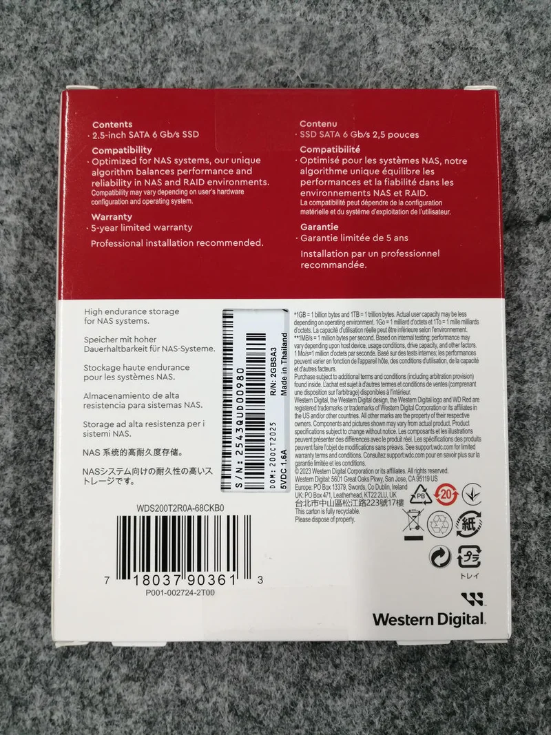 WESTERN DIGITAL 2.5-inch SSD WDS200T2R0A-68CKB0