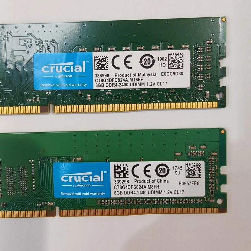 [JUNK] CRUCIAL DDR4-2400MHZ 8GB × 2 Chips CT8G4DFD824A M16FE