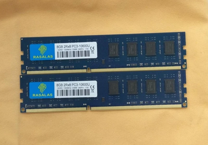 RASALAS PC Memory PC3-10600U 8GB x2