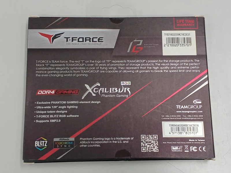 Mémoire PC T-FORCE TF8D416G3200HC16CDC01
