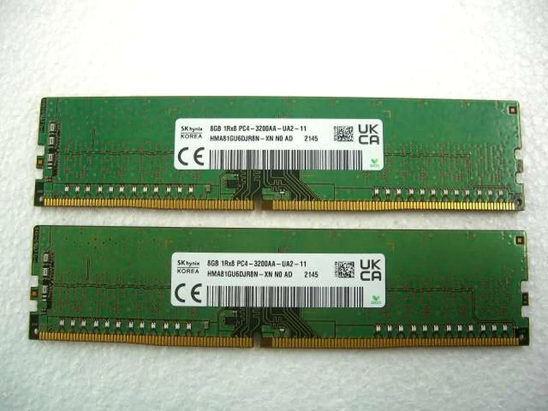 Mémoire SK HYNIX DDR4 : 2 barrettes de 8 Go (16 Go au total) HMA81GU6DJR8N