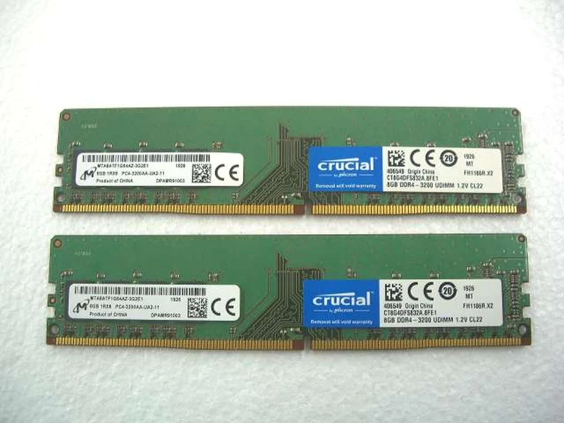 Mémoire CRUCIAL DDR4 8 Go x 2 (16 Go au total) CT8G4DFS832A.8FE1