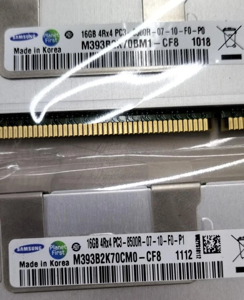 SAMSUNG DDR3/16GBX2 16GB 4RX4 PC3-8500R 07-10-F0-P