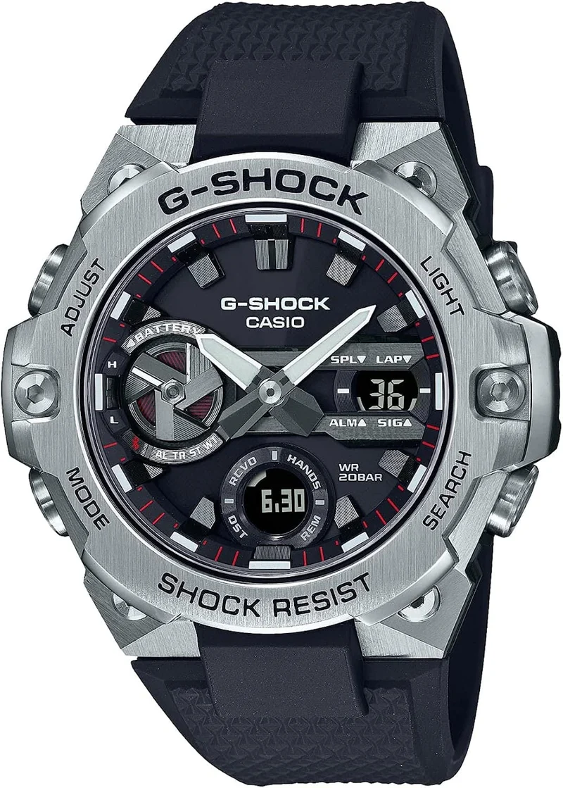 CASIO G-SHOCK G-STEEL Bluetooth Watch for Men, Tough Solar, Stainless Steel, GST-B400-1A [Parallel Import]