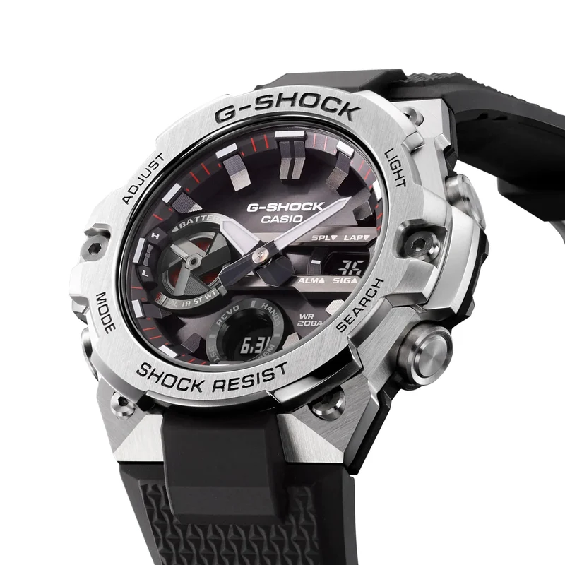 CASIO G-SHOCK G-STEEL Bluetooth Watch for Men, Tough Solar, Stainless Steel, GST-B400-1A [Parallel Import]