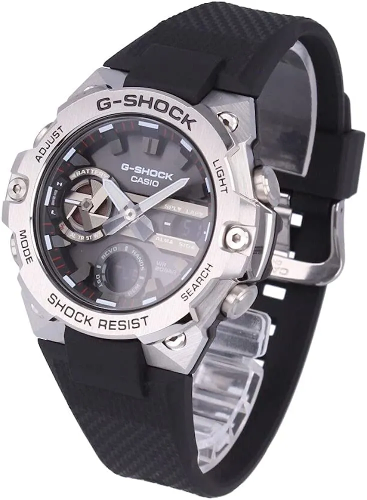 CASIO G-SHOCK G-STEEL Bluetooth Watch for Men, Tough Solar, Stainless Steel, GST-B400-1A [Parallel Import]
