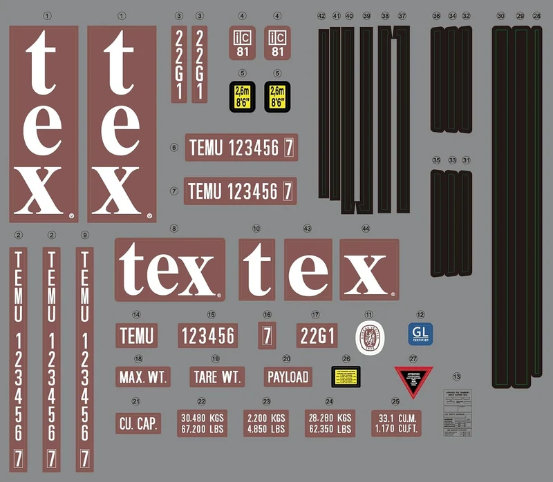 Fujimi 1/24 Car NEXT Series No. 1102 20 ft Dry Container tex