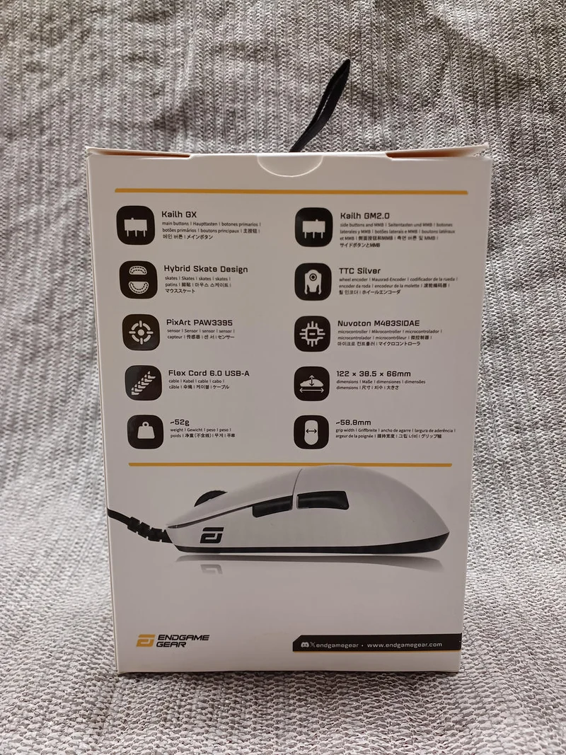 Souris de jeu ENDGAMEGEAR EGG-XM2-8K-WHT