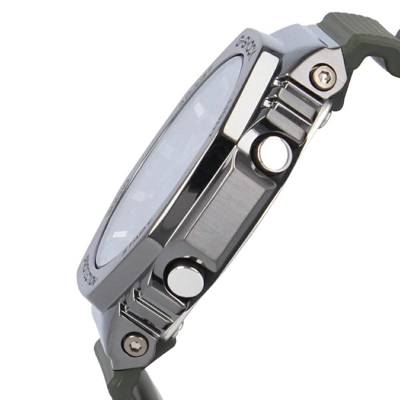 Montre analogique-numérique pour homme CASIO G-SHOCK série GM-2100, acier inoxydable, vert/gris anthracite, GM-2100B-3A [Importation parallèle]
