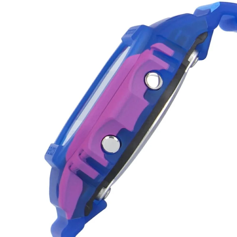 Montre CASIO G-SHOCK 5600, Homme, Lunette et bracelet interchangeables, Bracelet de rechange, Bleu, Violet, Blanc, Squelette, DWE-5600PR-2 [Importation parallèle]