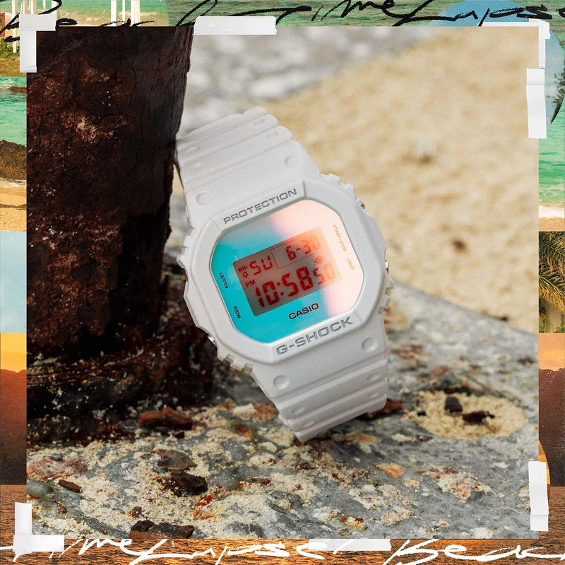 Casio G-Shock Beach Timelapse White Digital Watch DW-5600TL-7
