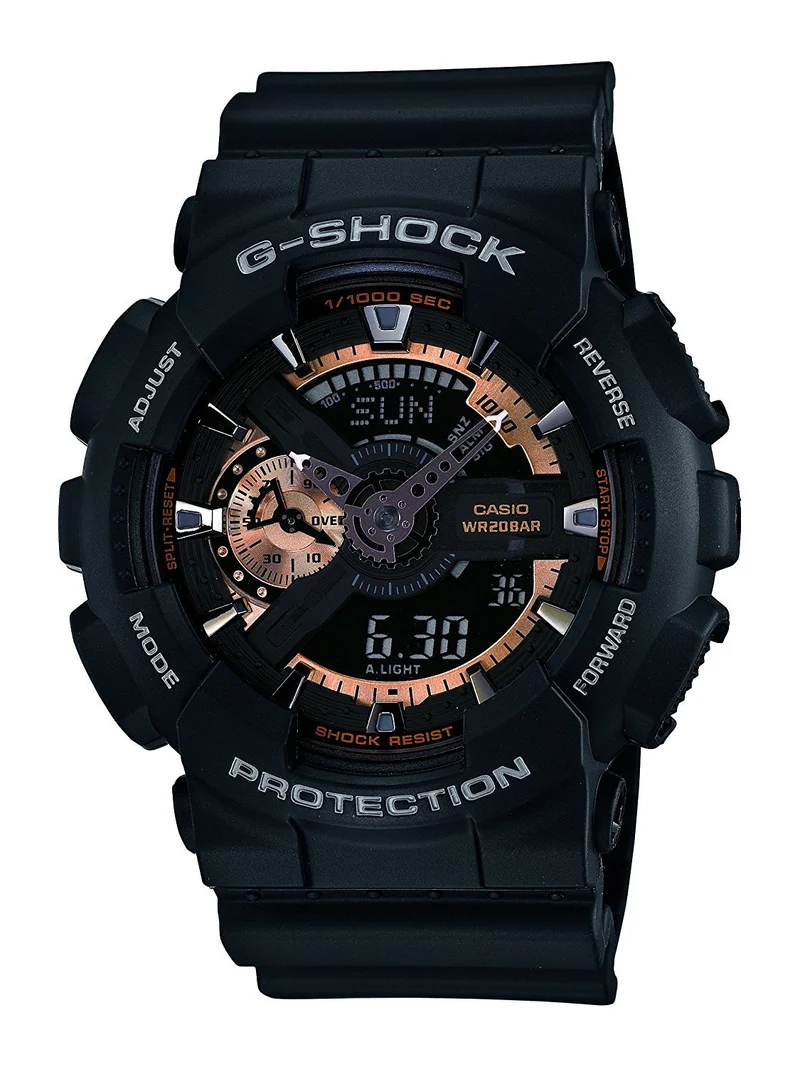 [Casio] CASIO G-SHOCK Analog-Digital Watch, Black x Rose Gold, GA-110RG-1A, Men's, Size S [Parallel Import]