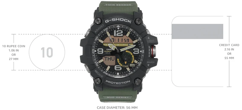 Montre CASIO G-SHOCK Mudmaster analogique-numérique GG-1000-1A3 / GG-1000-1A3DR (Modèle international - Identique au modèle national GG-1000-1A3JF) Montre homme [Importation parallèle]
