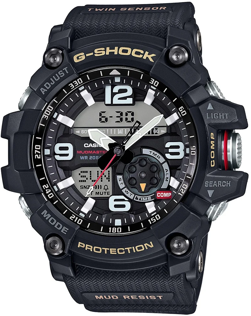 Montre homme CASIO G-SHOCK Mudmaster GG-1000-1A / GG-1000-1ADR à quartz avec affichage de l'heure mondiale (même modèle que le modèle domestique GG-1000-1AJF) [Importation parallèle]