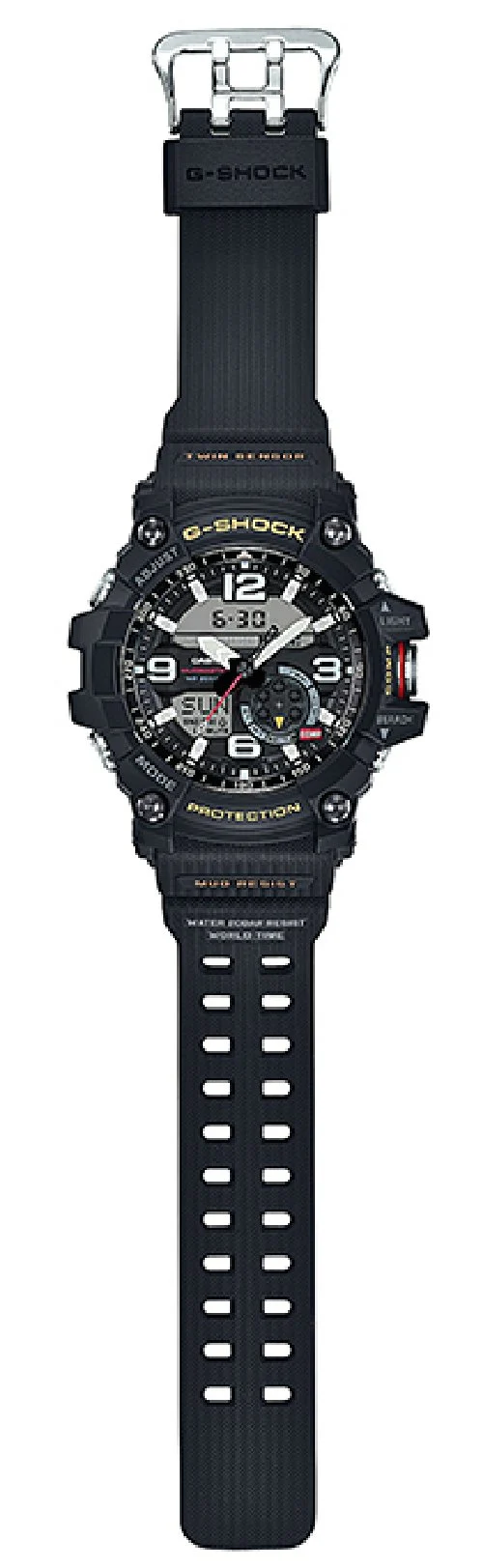 Montre homme CASIO G-SHOCK Mudmaster GG-1000-1A / GG-1000-1ADR à quartz avec affichage de l'heure mondiale (même modèle que le modèle domestique GG-1000-1AJF) [Importation parallèle]
