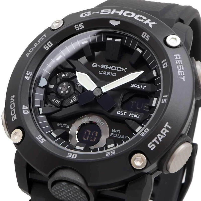 [Casio] CASIO G-SHOCK Analog-Digital Watch, Black, Carbon/Resin, 20 ATM Water Resistant, Overseas Model GA-2000S-1A [Parallel Import]