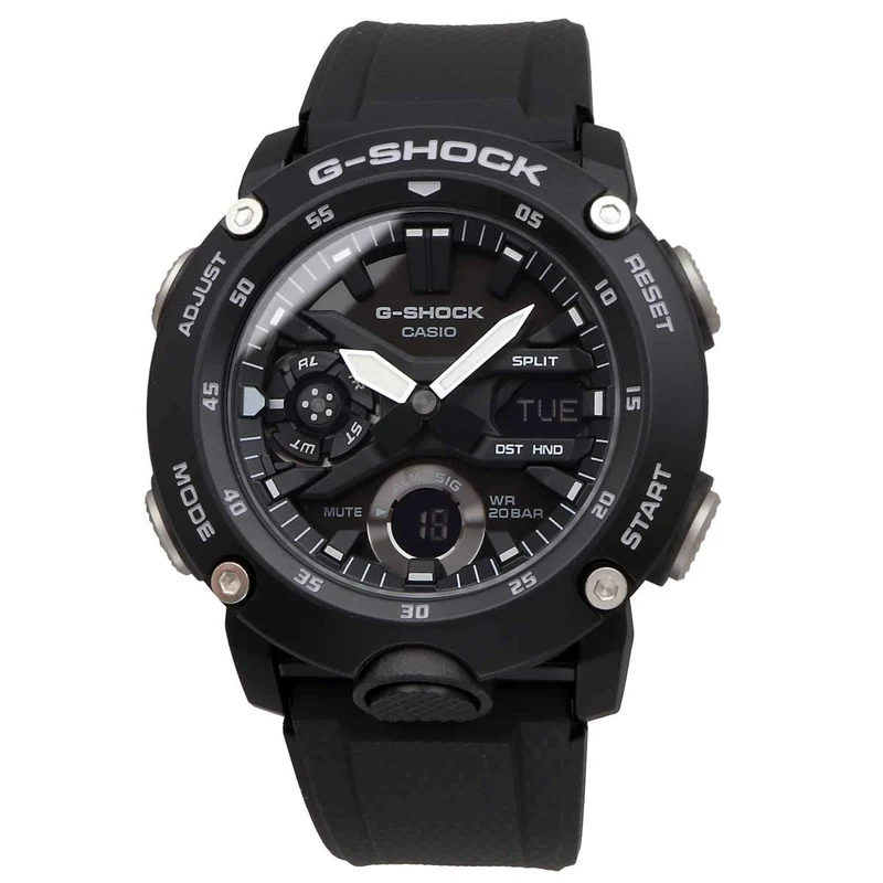 [Casio] CASIO G-SHOCK Analog-Digital Watch, Black, Carbon/Resin, 20 ATM Water Resistant, Overseas Model GA-2000S-1A [Parallel Import]