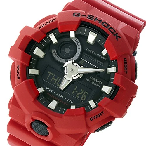 Montre de sport analogique-numérique pour homme CASIO G-SHOCK GA-700-4A (rouge/noir) [Importation parallèle]