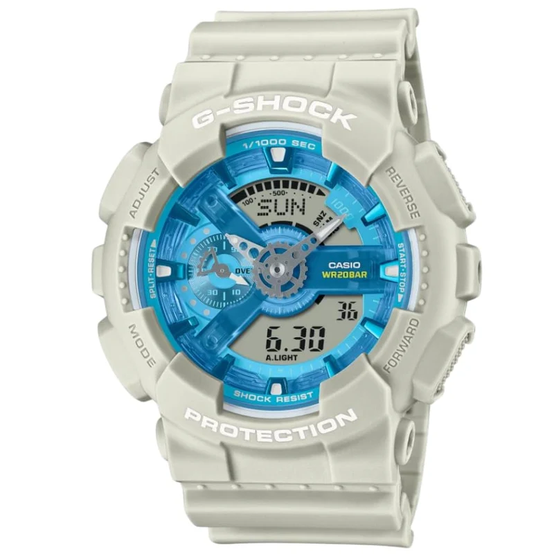 Casio G-SHOCK Oasis Beige Blue Dial Analog-Digital Watch GA-110AS-5A