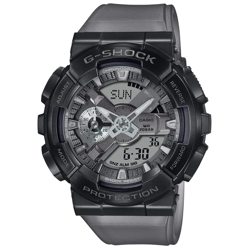 Casio G-Shock Analog Digital World Time Watch, Black/Gray, Strap