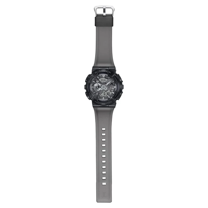 Casio G-Shock Analog Digital World Time Watch, Black/Gray, Strap