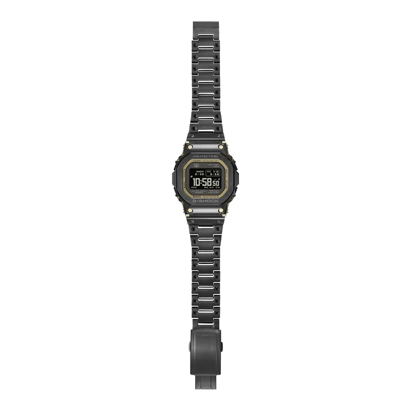 Casio G-Shock Full Metal 5000 Series Digital Two-Tone Black and Gold Tone Stainless Steel Watch 49.3mm - GMWBZ5000BD-1