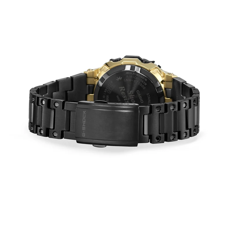 Casio G-Shock Full Metal 5000 Series Digital Two-Tone Black and Gold Tone Stainless Steel Watch 49.3mm - GMWBZ5000BD-1