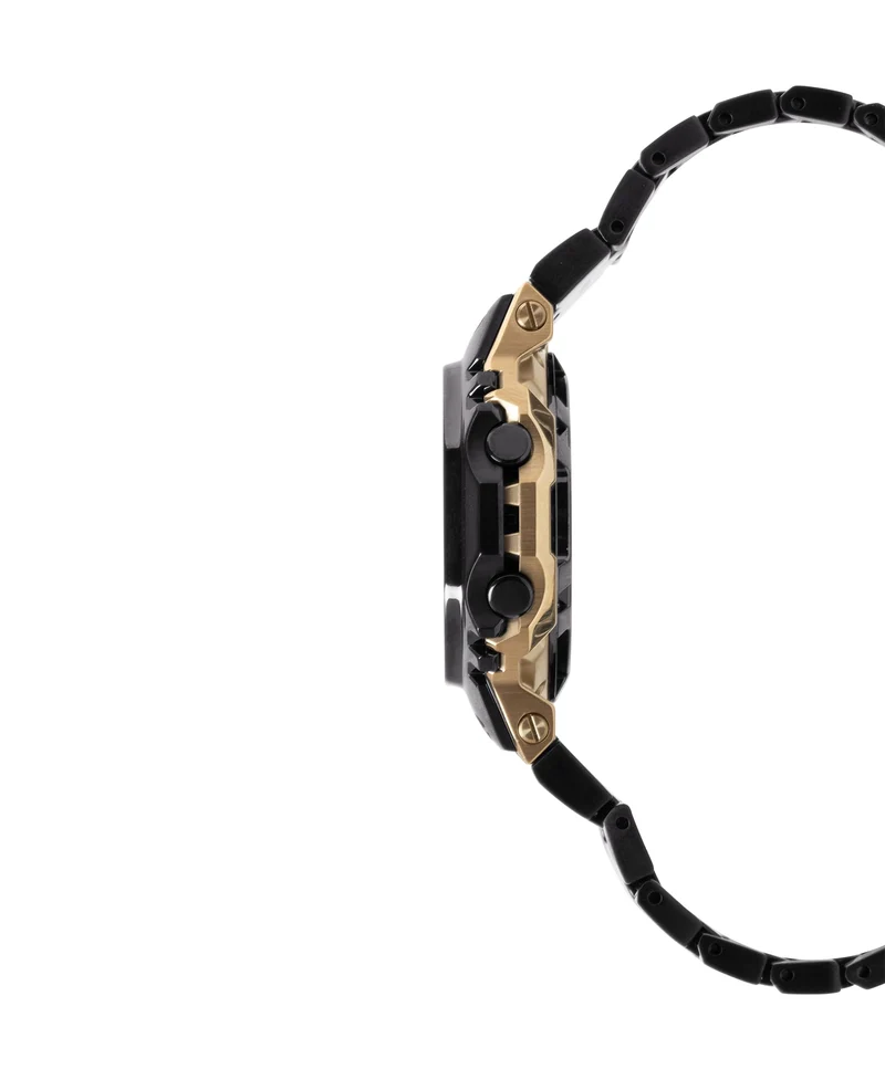 Casio G-Shock Full Metal 5000 Series Digital Two-Tone Black and Gold Tone Stainless Steel Watch 49.3mm - GMWBZ5000BD-1
