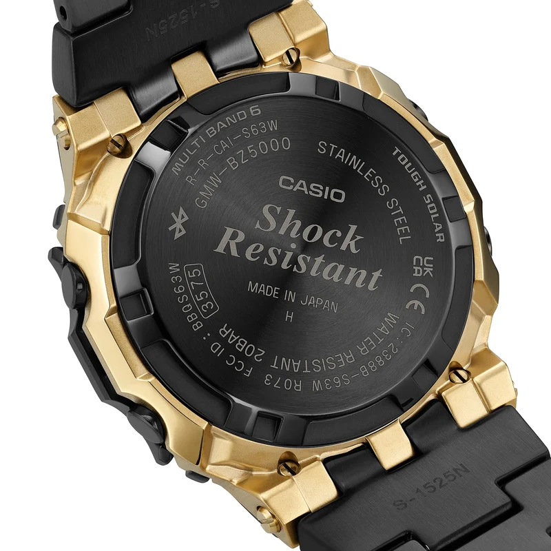 Casio G-Shock Full Metal 5000 Series Digital Two-Tone Black and Gold Tone Stainless Steel Watch 49.3mm - GMWBZ5000BD-1
