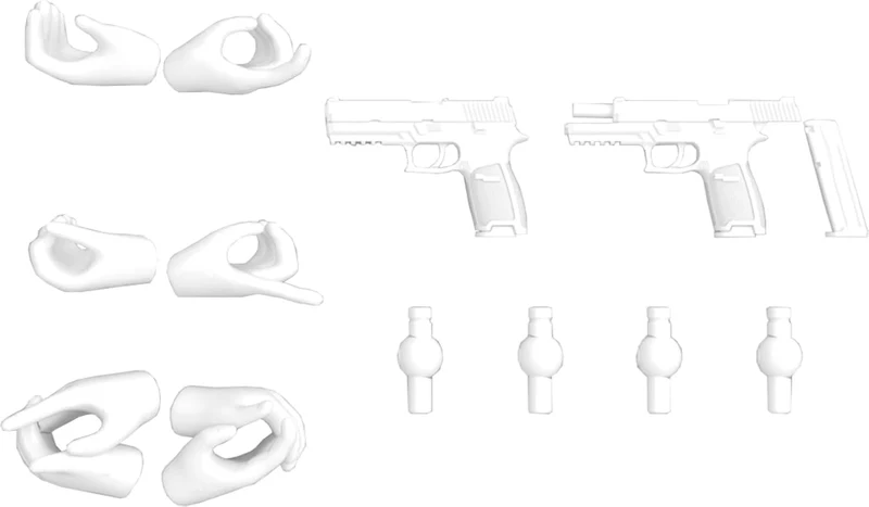 TOMYTEC LA-OP23 Little Armory Gun Handle 2 for Megami Device (White)