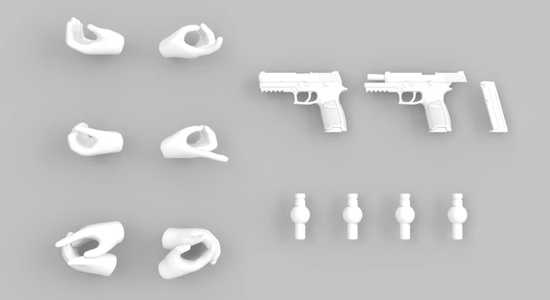 TOMYTEC LA-OP23 Little Armory Gun Handle 2 for Megami Device (White)