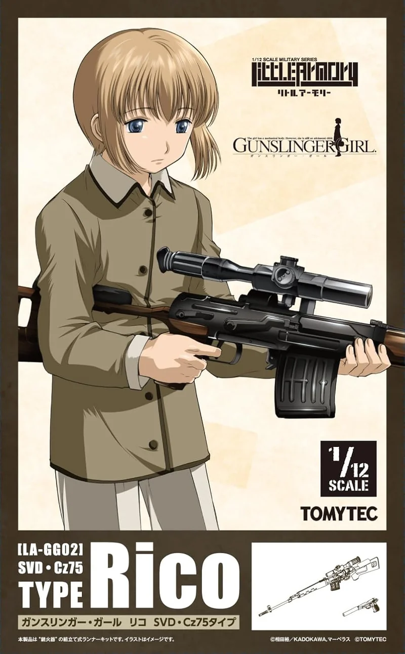TOMYTEC LA-GG02 1/12 Little Armory Gunslinger Girl Rico SVD/Cz75 Type