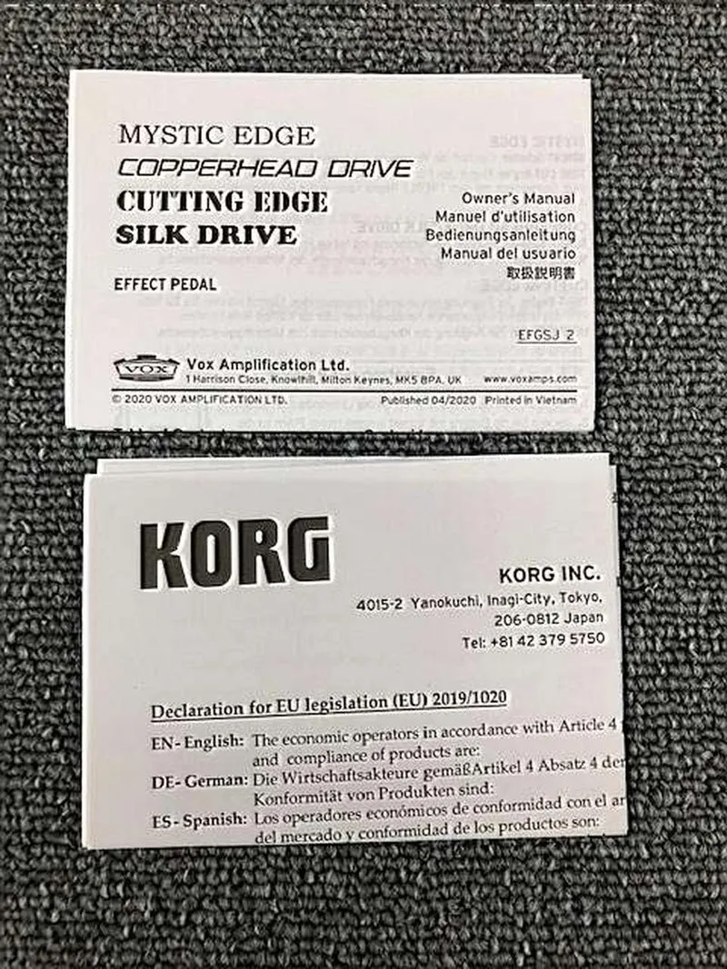 Effets de distorsion VOX VE-CE